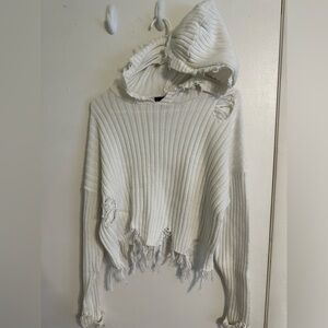 Cropped Hooded Sweater